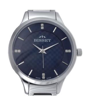 Женские Классические Швейцарские Кварцевые Аналоговый Часы BISSET BSBE45SIDX03BX Синий Циферблат 34.5mm изображение 1