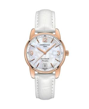 Women Fashion Swiss Quartz Analog Watch CERTINA C034.210.36.117.00 Mother of Pearl Dial 33mm