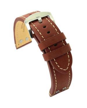 Watch Strap Diloy 381.08.24 Brown Braun 24 mm