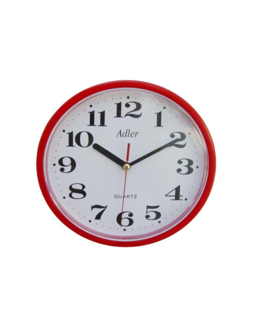 ADLER 30019 RED Quartz Wall Clock Plastic Red