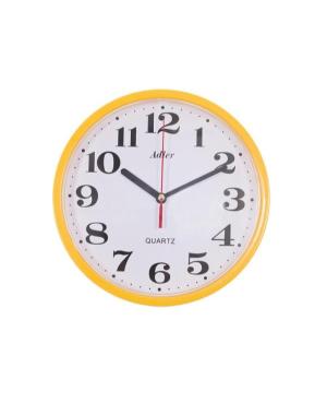 ADLER 30019 YELLOW Quartz Wall Clock Plastic s Plastik Tworzywo Sztuczne Geltona