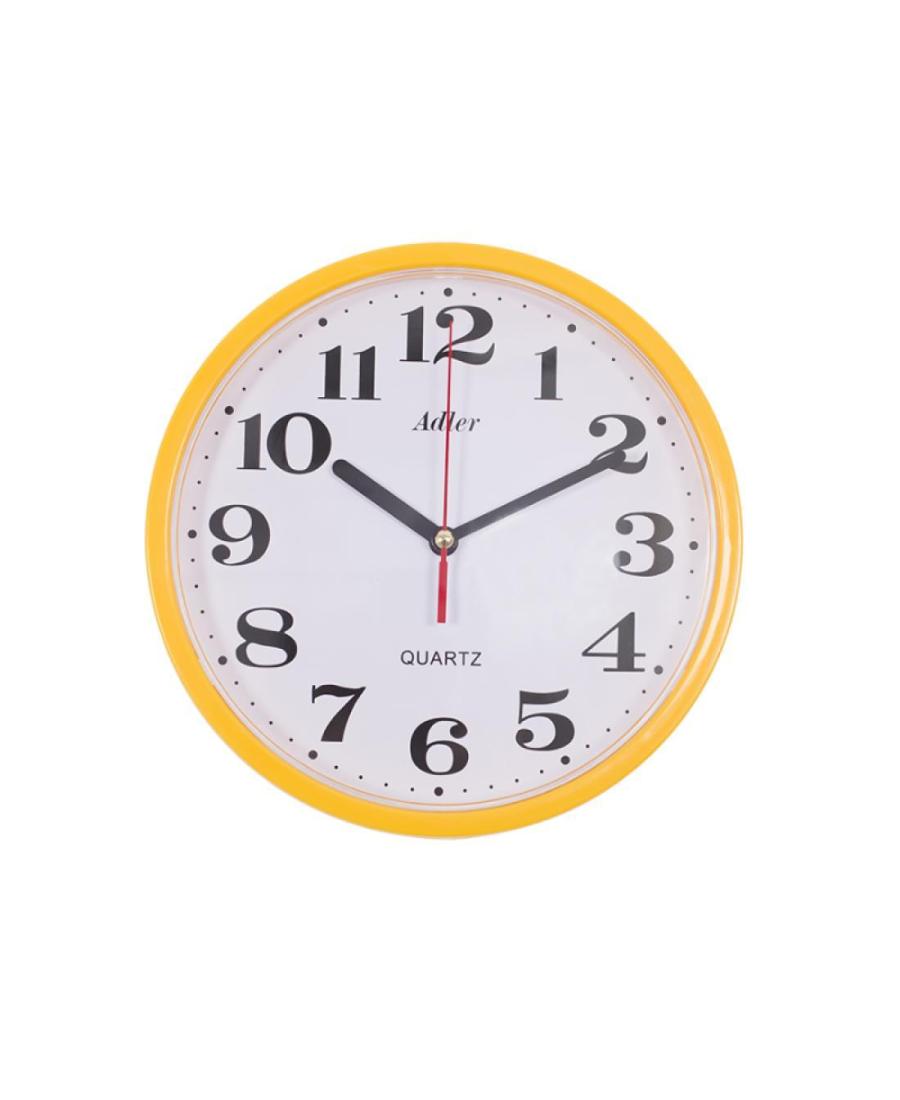 ADLER 30019 YELLOW Настенные кварцевые часы Geltonas Пластмаса Пластик Гелтонас