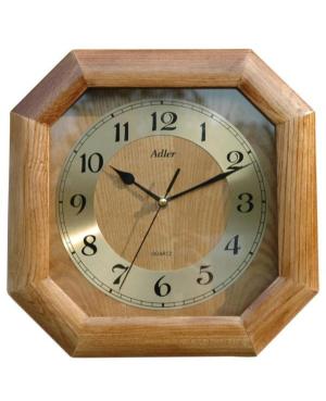 ADLER 21148O Wall Clocks Quartz Wood Glass Oak