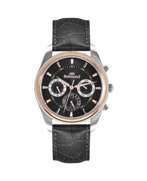 Men Classic Quartz Analog Watch BELMOND HRG626.451 Black Dial 43mm