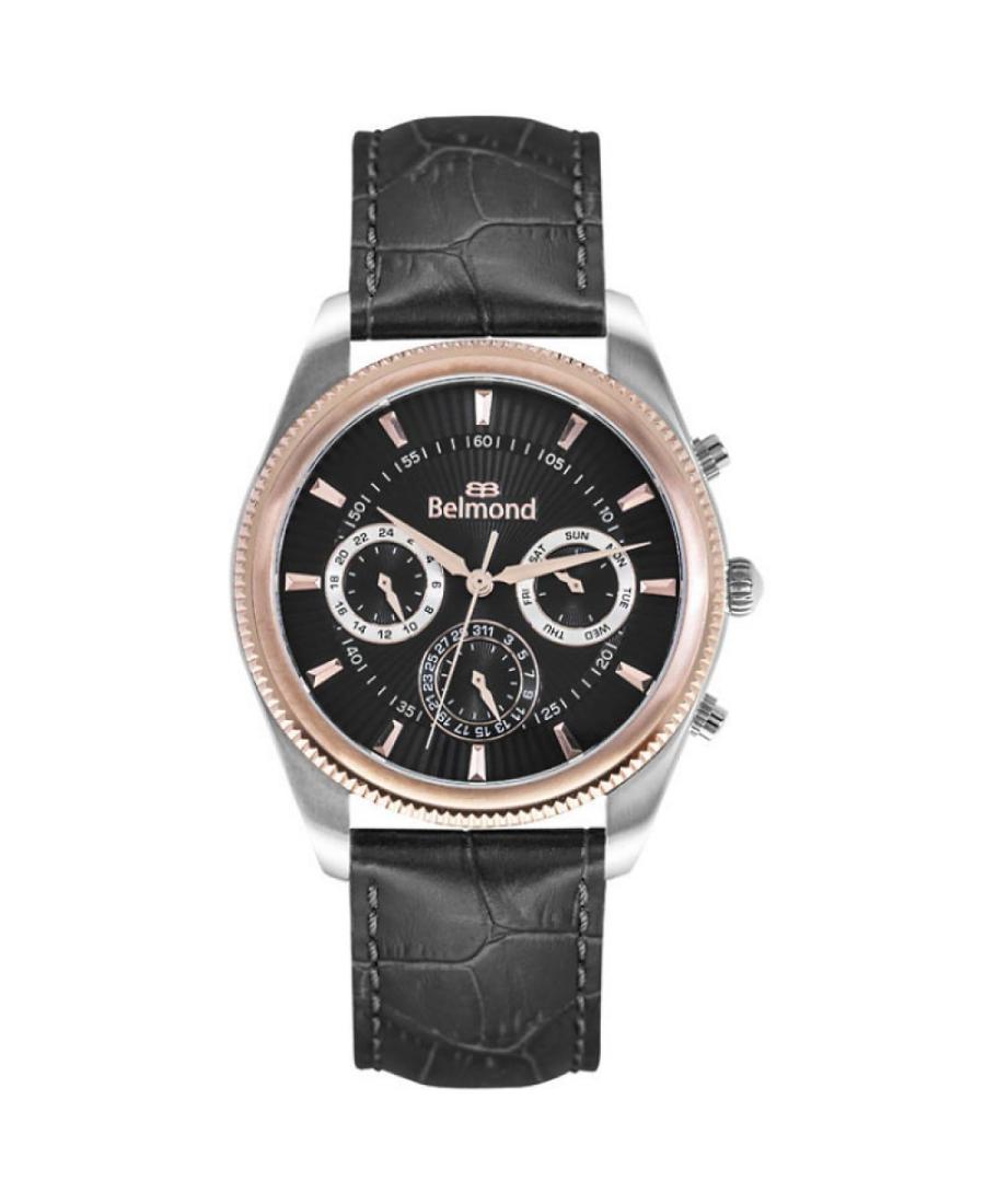 Men Klasické Quartz Analog Watch BELMOND HRG626.451 Černá Dial 43mm