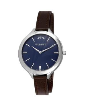 Women Fashion Swiss Quartz Analog Watch BISSET BSAE20SIDX03BX Blau Dial 42mm