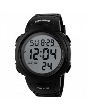 Men Sports Functional Quartz Digital Watch Alarm SKMEI 1068 BK Černá Dial 47mm
