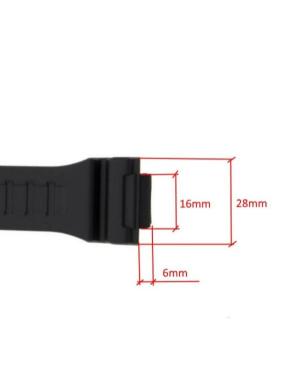 Watch Strap CASIO 10410723 Black 28 mm Juoda 16 mm image 2
