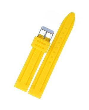 Watch Strap Diloy S253EA.28.10 Silicone Yellow Silikonas Geltona 28 mm