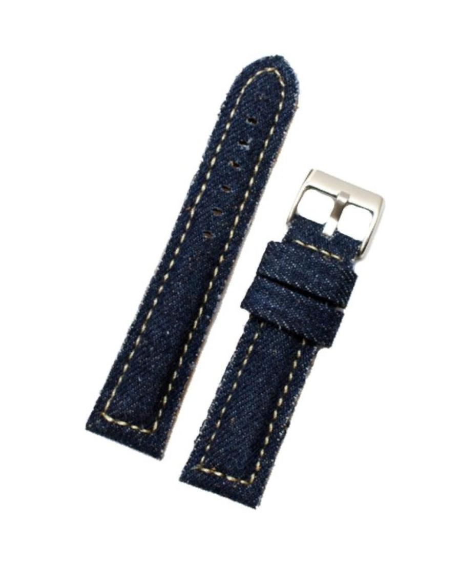 Watch Strap Diloy 389.24.5 Textile Blue Tekstilė Mėlyna 24 mm