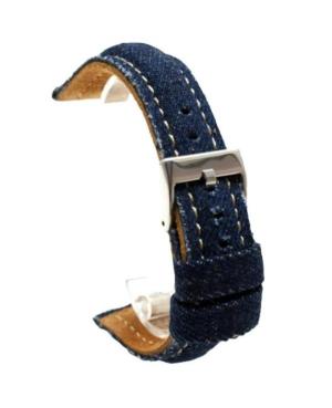 Watch Strap Diloy 389.24.5 Textile Blue Tekstilė Mėlyna 24 mm image 2