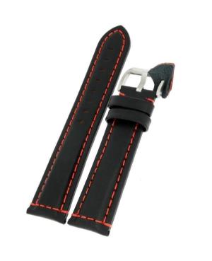 Watch Strap Diloy 393.1.6.20 Skóra czarny Skórzany Czarny 20 mm