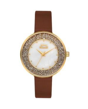 Women Fashion Klassisch Quartz Analog Watch SLAZENGER SL.9.6189.3.04 Mother of Pearl Dial 34mm