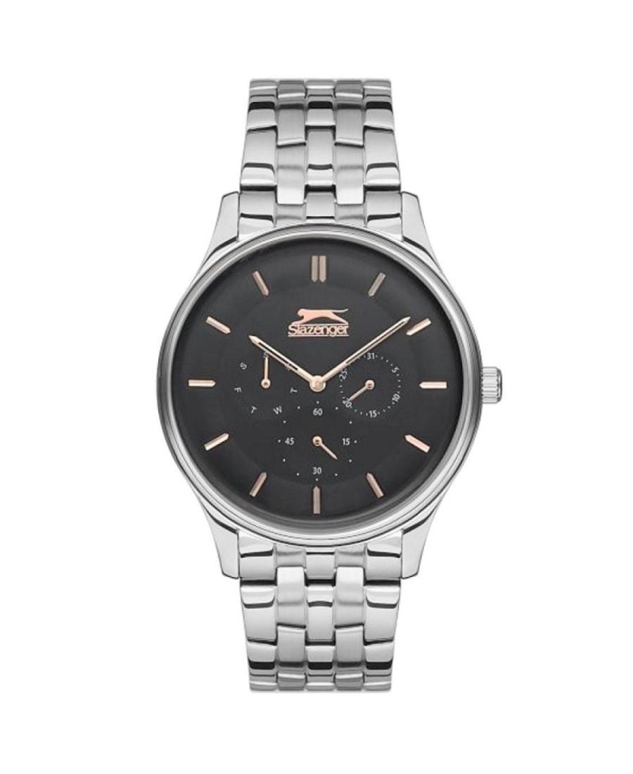 Men Classic Quartz Analog Watch SLAZENGER SL.9.6152.2.02 Silver color Dial 43mm