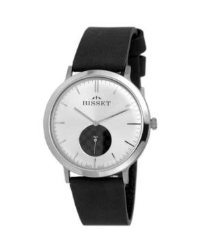 Men Classic Swiss Quartz Analog Watch BISSET BSCF15DISB03BX Silver Dial 40mm