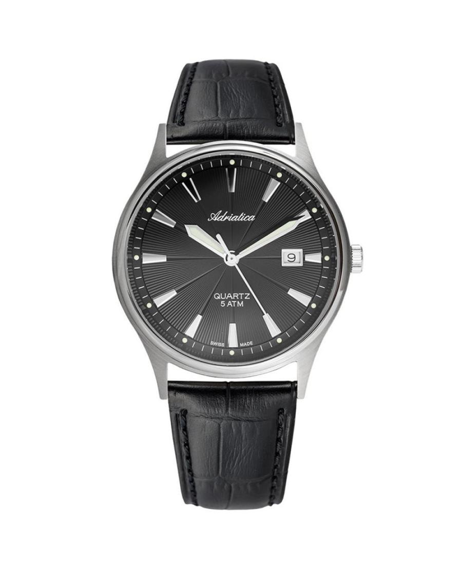 Men Classic Analog Swiss Quartz Watch ADRIATICA Černá Dial 40mm A1171.4214Q