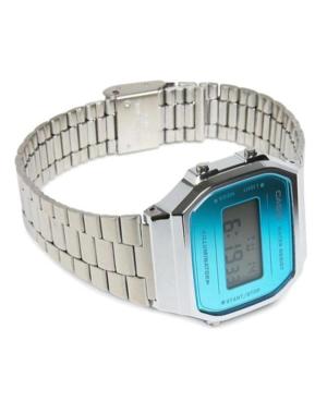 Men Classic Japan Quartz Digital Watch Alarm CASIO A168WEM-2EF Blue Dial 38mm image 4