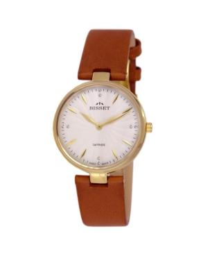Women Classic Swiss Quartz Analog Watch BISSET BSAF21GISX03BX Silver Dial