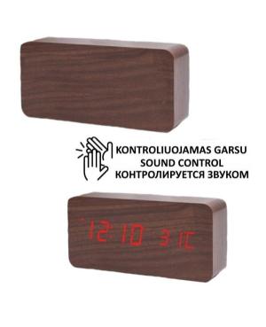 Electric LED Alarm Clock XONIX GHY-010/BR/RED Brown Plastic Hnědá image 1