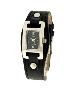 Women Fashion Japan Quartz Analog Watch Q&Q KV18J332Y Black Dial 19mm