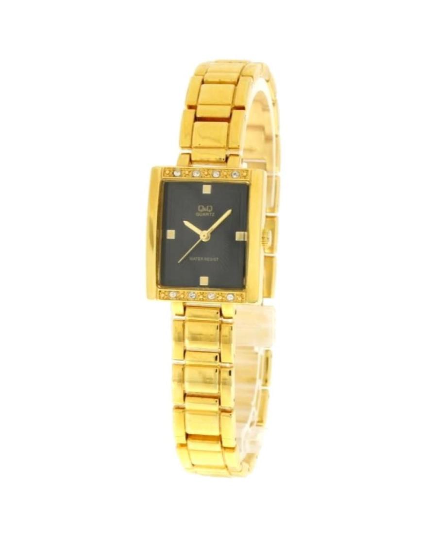 Women Fashion Japan Quartz Analog Watch Q&Q GP13-002Y Černá Dial 20mm