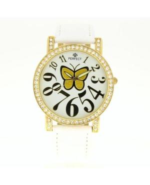 Women Klassisch Quartz Watch PERFECT PRF-K20-031 Weiß Dial 44mm