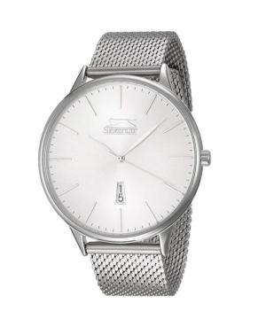 Men Classic Quartz Analog Watch SLAZENGER SL.9.6194.1.04 Silver Dial 43mm