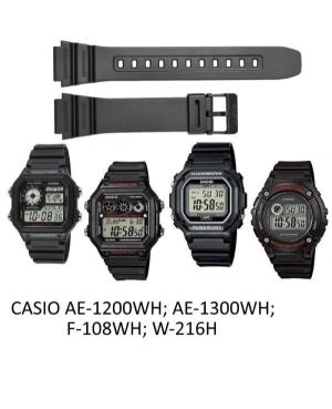 Watch Strap CASIO 10365960 18 mm Black 24 mm image 2
