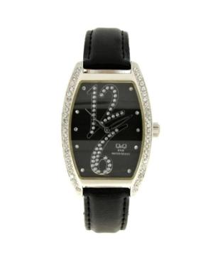 Women Fashion Classic Japan Quartz Analog Watch Q&Q 6881-302Y Black Dial
