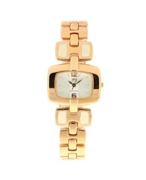 Women Klasické Japan Quartz Analog Watch Q&Q F161-001Y Silver Dial 29mm