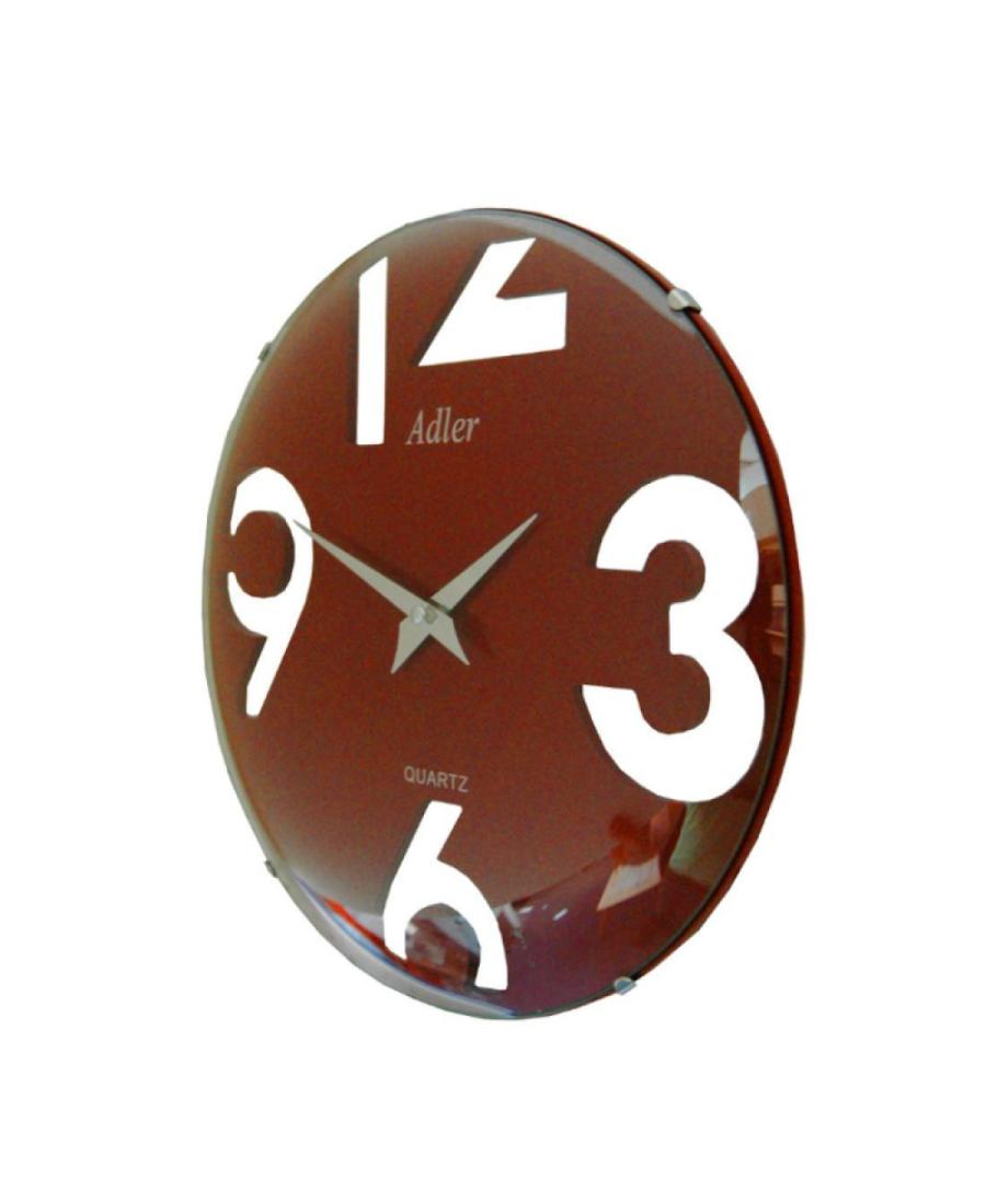ADLER 21155W Wall Clocks Quartz Glass Walnut Medis Stiklas Riešutas