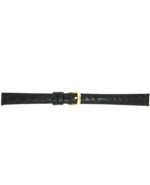 Watch Strap CONDOR Croco Grain 244R.01.14.Y Black Černá 14 mm