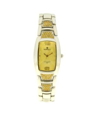 Women Klassisch Quartz Watch PERFECT PRF-K10-018 Gold color Dial 23mm