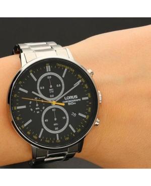 Men Klasické Japan Quartz Analog Watch Chronograph LORUS RM355FX-9 Černá Dial 43mm image 1
