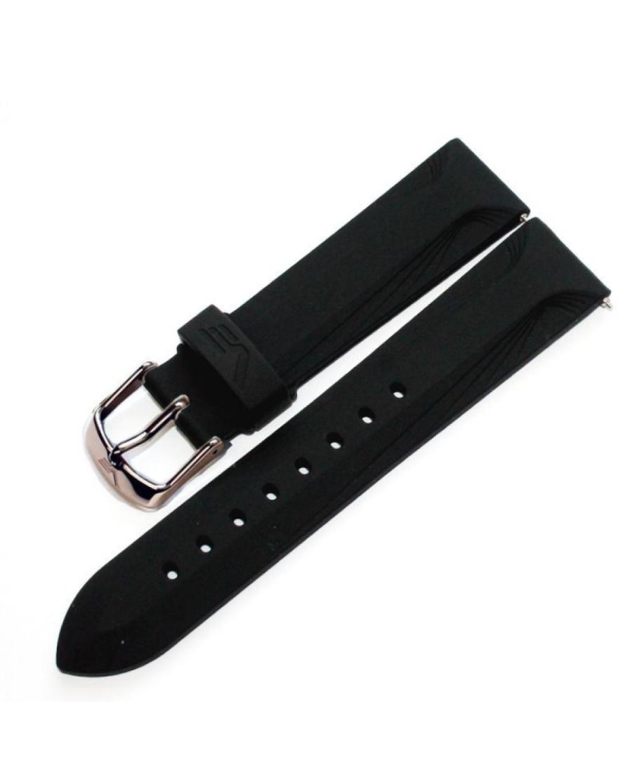 Vostok Europe UNDINE Watch bracelet VE-UNDINE-SL.01.20.RG Silicone Silikonas Juoda 20 mm