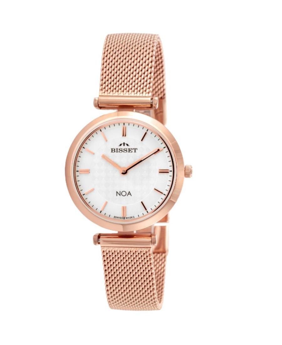 Women Klasické Swiss Quartz Analog Watch BISSET BSBE92RISX03BX Silver Dial