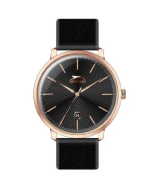 Men Klassisch Quartz Analog Watch SLAZENGER SL.9.6221.1.03 Schwarz Dial 42mm