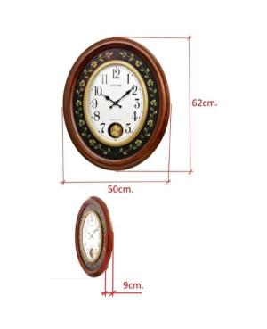 Rhythm CMJ580NR06 настенные кварцевые часы Wood Kоричневый Дерево Коричневий image 2
