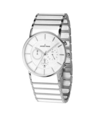 Vyriškas Su funkcijomis Kvarcinis Watch Chronograph JACQUES LEMANS 1-1815B Balta Dial 42mm
