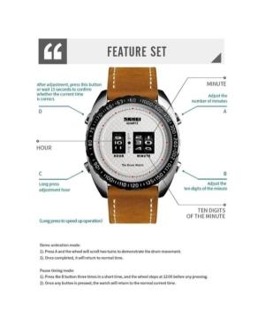 Men Fashion Quartz Watch SKMEI 1516 SIWTLTBN Silver Dial 45mm image 2