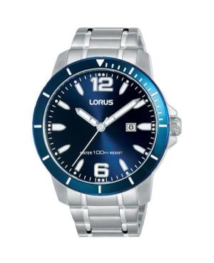 Men Klassisch Sports Japan Quartz Analog Watch LORUS RH961JX-9 Blau Dial 43mm