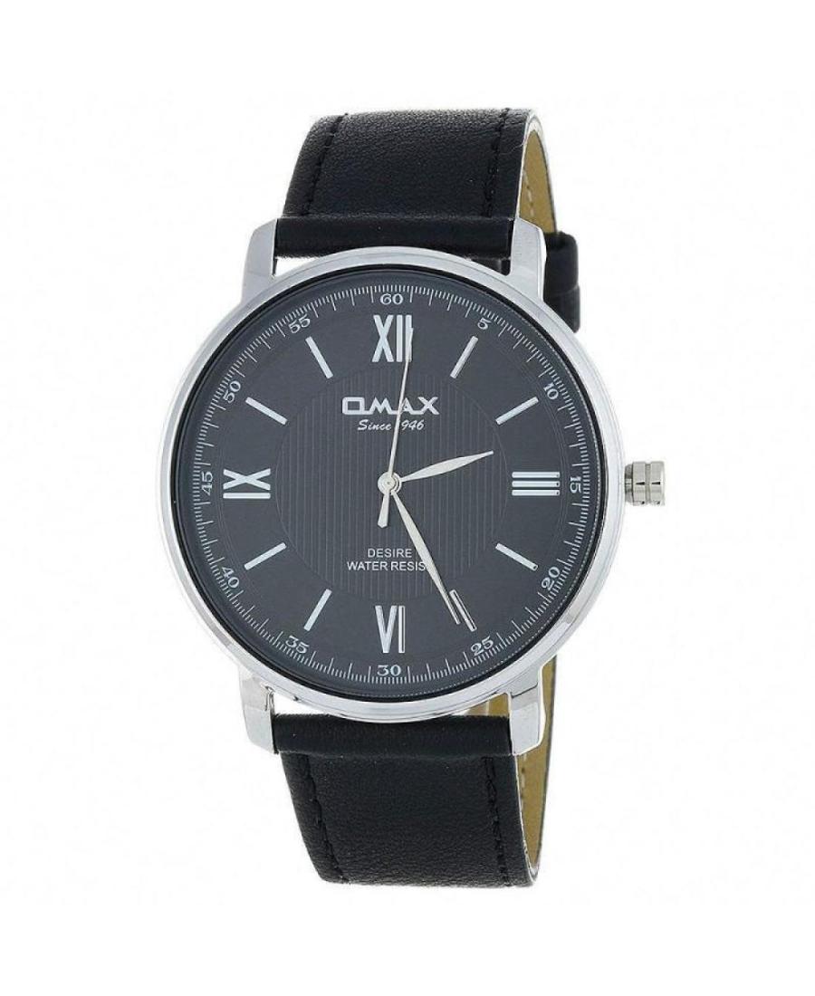 Men Classic Quartz Analog Watch OMAX DX23P22I Black Dial 44mm