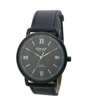 Men Classic Quartz Analog Watch OMAX DX23M22I Black Dial 44mm