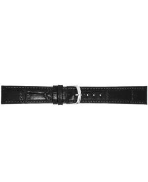 Watch Strap CONDOR Alligator Grain Strap 370R.01.22.W Black Černá 22 mm