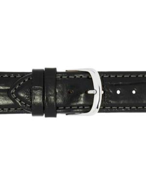 Watch Strap CONDOR Alligator Grain Strap 370R.01.22.W Black Černá 22 mm image 2
