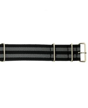 Watch Strap Woven miltary strap 111G.B/GSTP.24 Černá Textile Gray 24 mm image 1