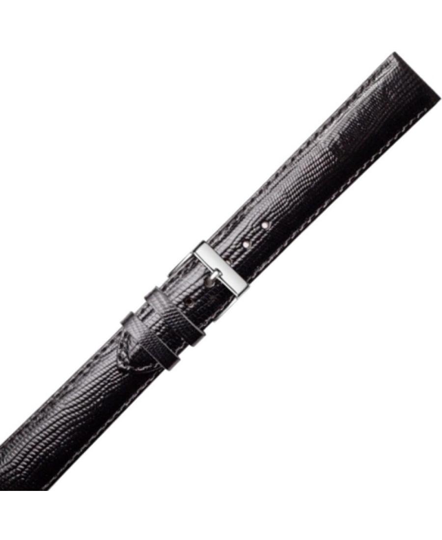 Watch Strap Ardi RK-18-05-01-1-1 Lak Lezar Black Schwarz 18 mm