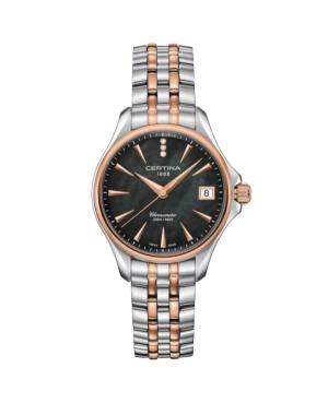 Women Classic Diver Swiss Quartz Analog Watch CERTINA C032.051.22.126.00 Black Dial 34mm