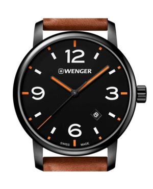 Men Klassisch Swiss Quartz Analog Watch WENGER 01.1741.134 Schwarz Dial 42mm image 4