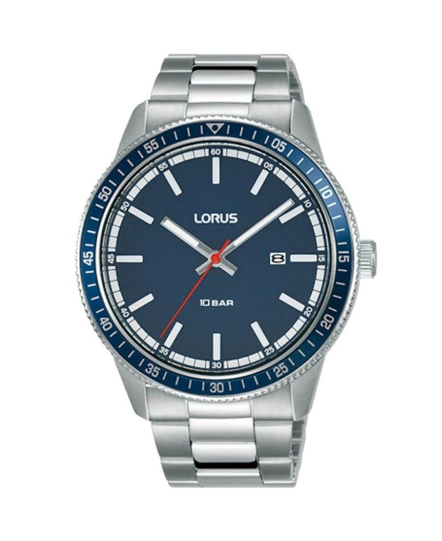 Vyriškas Klasikinis Japoniškas Kvarcinis Rodyklinis Watch LORUS RH957MX-9 Mėlyna Dial 43mm